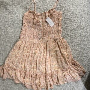 Z Supply Paisley Dress in Pink and Cream